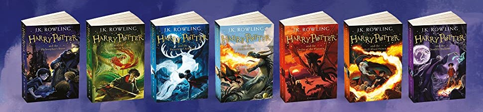 All books about Harry Potter. Author J. K. Rowling